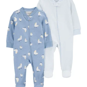 CARTERS BEBE NIÑO PIJAMA PELICANPRINT/BLUE STRIPE