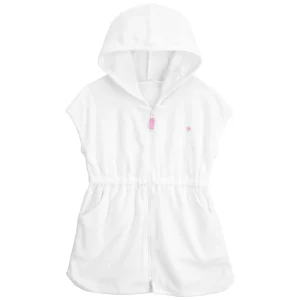 CARTERS NIÑA BATA TOALLA WHITE