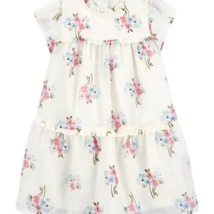 CARTERS NIÑA VESTIDO IVORY FLORAL